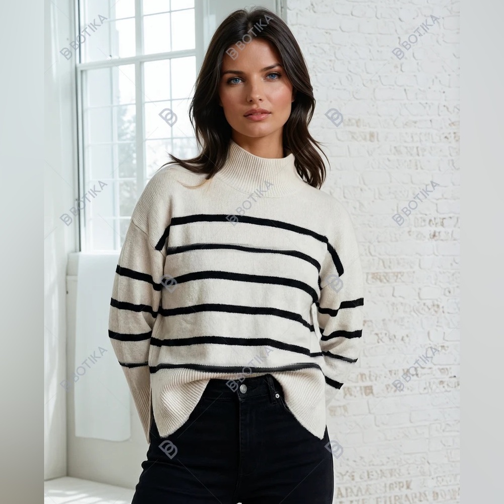 Banana Republic wool and cotton striped sweater